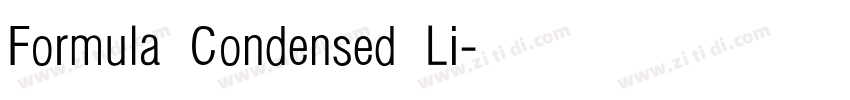 Formula Condensed Li字体转换